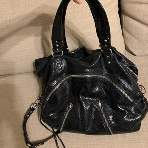 Botkier Elliot Satchel in Black Snake